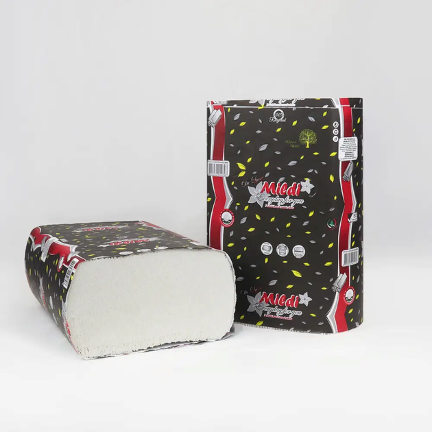 Рушники целюлозні Mildi De Luxe Z-типу білі 2-шарові (200 шт.) 20уп/ящ